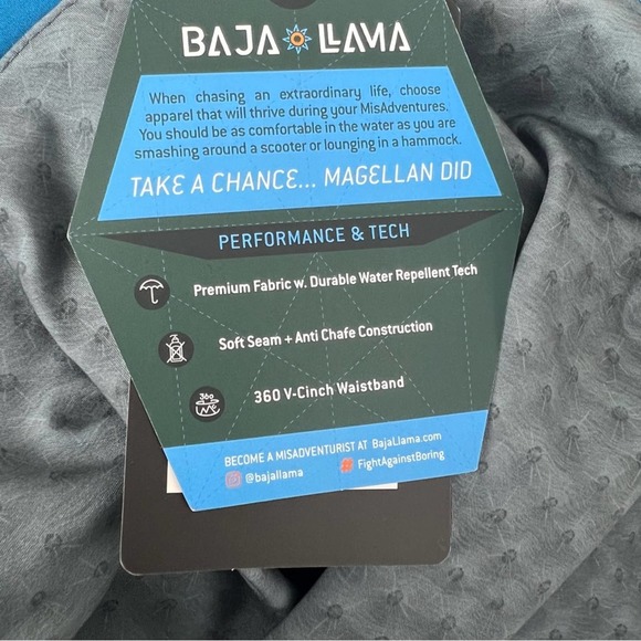 Baja Llama Board Short Floral Print A Spiny Proposition 17" Size 38 NWT - Picture 10 of 12